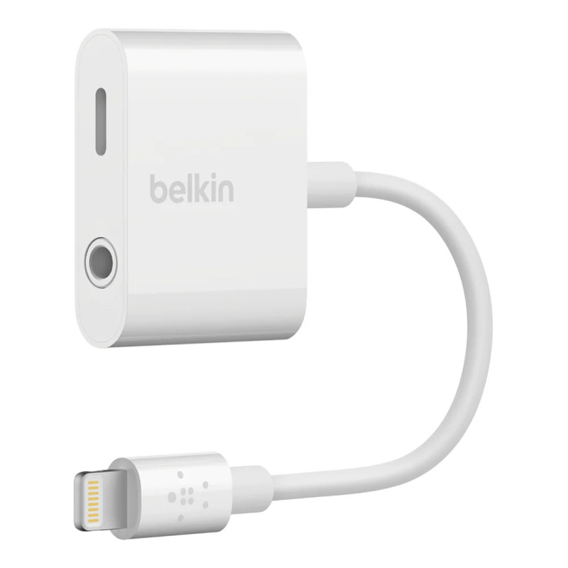 Belkin 3.5mm Audio + Charge RockStar Adapter - White - شاحن